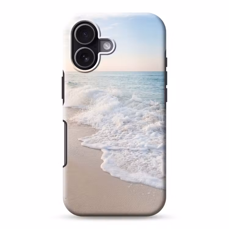 Zee - Golven - Strand - Natuur - Wit Toughcase MagSafe Apple iPhone 17 klein -3d
