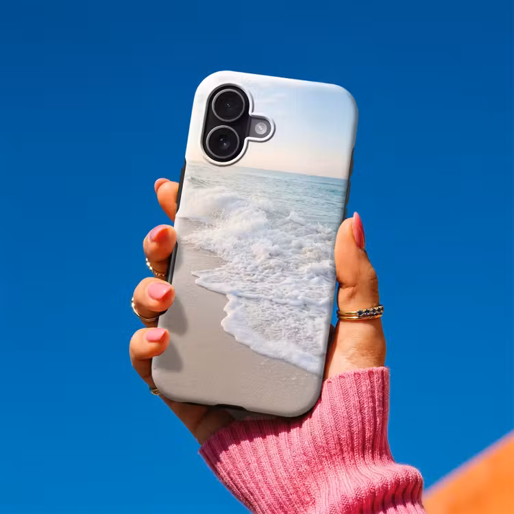 Zee - Golven - Strand - Natuur - Wit Toughcase MagSafe Apple iPhone 17 klein -Sfeer1V