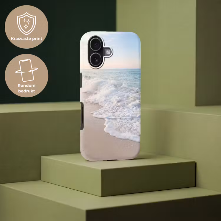 Zee - Golven - Strand - Natuur - Wit Toughcase MagSafe Apple iPhone 17 klein -USP_PrintM_NL