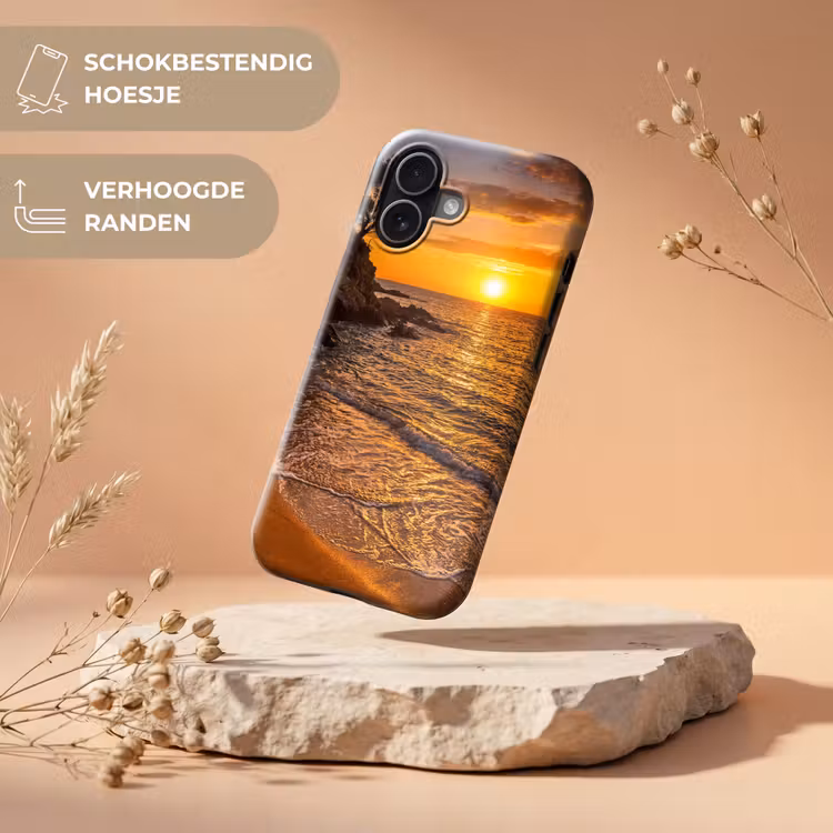 Zee - Kust - Zonsondergang - Natuur - Oranje Toughcase MagSafe Apple iPhone 17 klein -USP_RandenV_NL