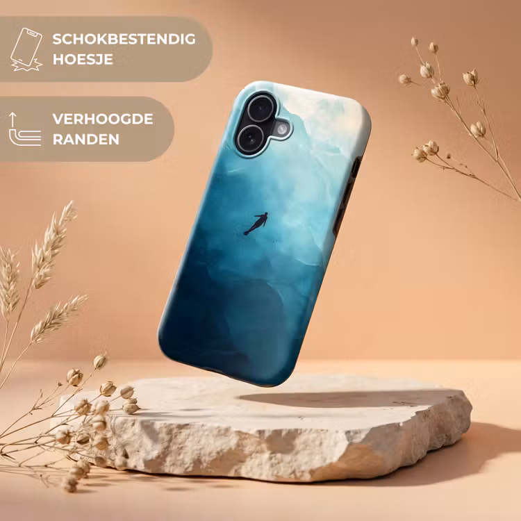 Zee - Silhouet - Abstract - Blauw Toughcase MagSafe Apple iPhone 17 klein -USP_RandenV_NL