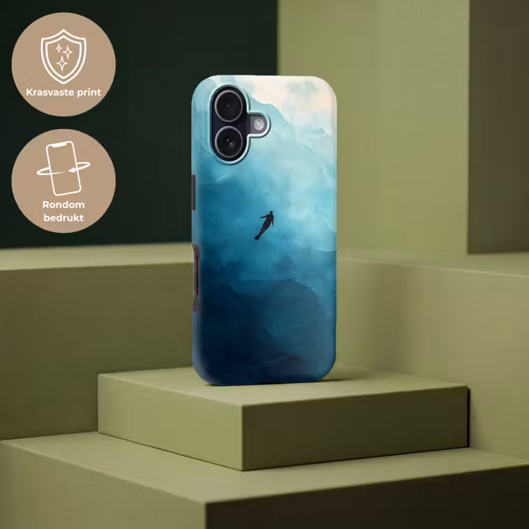 Zee - Silhouet - Abstract - Blauw Toughcase MagSafe Apple iPhone 17 klein -USP_PrintM_NL