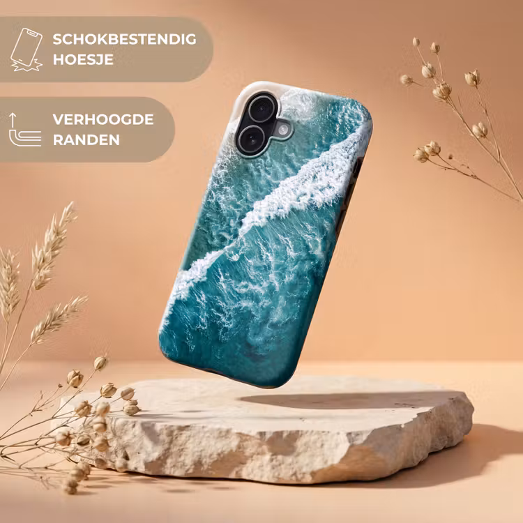 Zee - Strand - Golven - Natuur - Blauw Toughcase MagSafe Apple iPhone 17 klein -USP_RandenV_NL