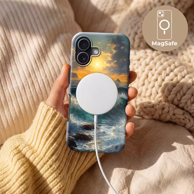 Zee - Zon - Golven - Rotsen Toughcase MagSafe Apple iPhone 17 klein -USP_MagsafeV