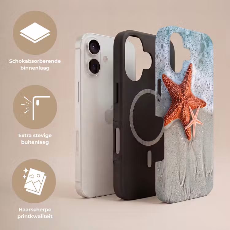 Zeester - Strand - Zee Toughcase MagSafe Apple iPhone 17 klein -USP_Lagen_NL