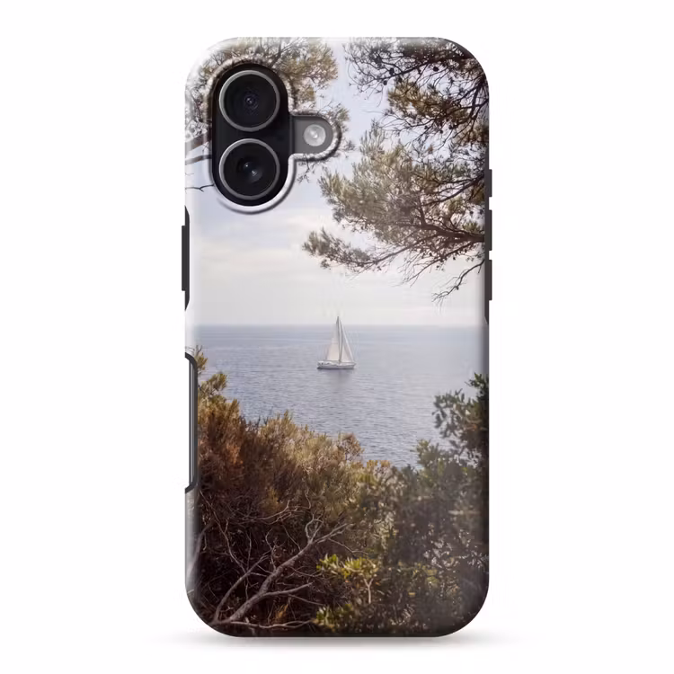 Telefoonhoesje Toughcase - Zeilboot - bomen - water - Zeilboot - bomen - water Toughcase MagSafe Apple iPhone 17 klein