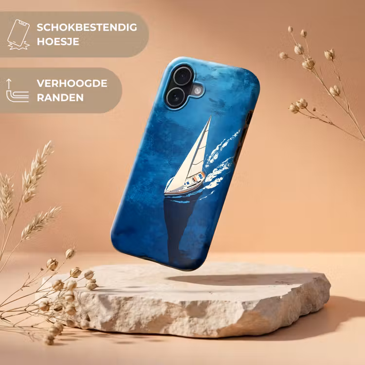 Zeilboot - Water - Abstract - Schaduw Toughcase MagSafe Apple iPhone 17 klein -USP_RandenV_NL
