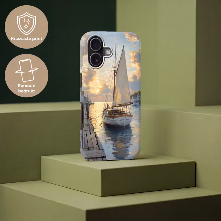 Zeilboot - Zon - Pier - Hout Toughcase MagSafe Apple iPhone 17 klein -USP_PrintM_NL