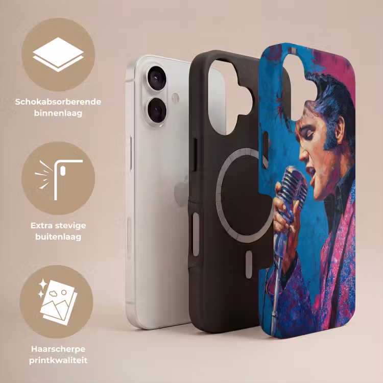 Zingende man - Glitterjas - Microfoon Toughcase MagSafe Apple iPhone 17 klein -USP_Lagen_NL