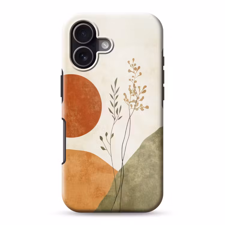 Zon - Abstract - Takken - Oranje Toughcase MagSafe Apple iPhone 17 klein -3d