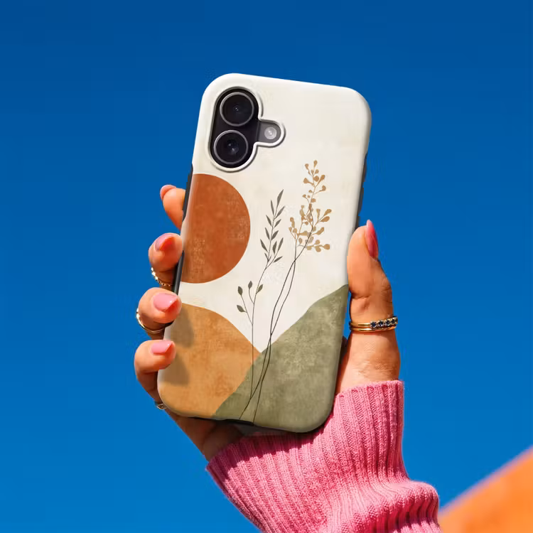 Zon - Abstract - Takken - Oranje Toughcase MagSafe Apple iPhone 17 klein -Sfeer1V