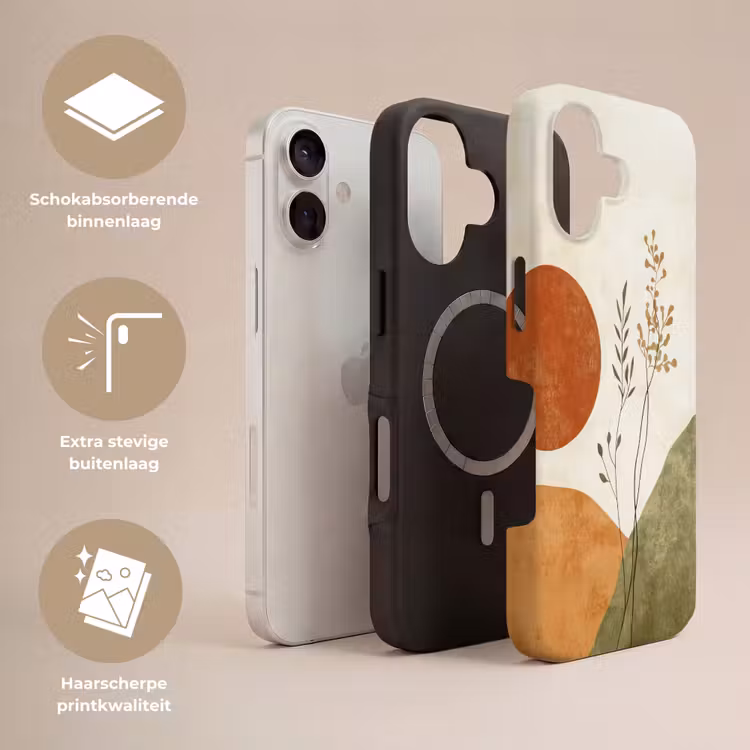 Zon - Abstract - Takken - Oranje Toughcase MagSafe Apple iPhone 17 klein -USP_Lagen_NL
