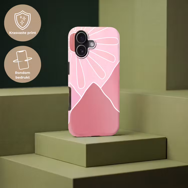 Zon - Bergen - Natuur - Abstract - Roze Toughcase MagSafe Apple iPhone 17 klein -USP_PrintM_NL