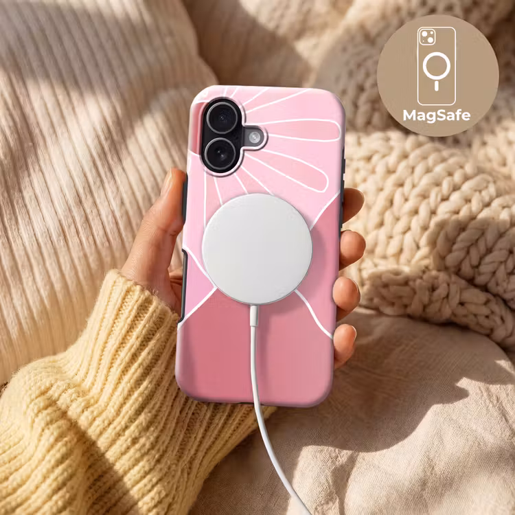 Zon - Bergen - Natuur - Abstract - Roze Toughcase MagSafe Apple iPhone 17 klein -USP_MagsafeV