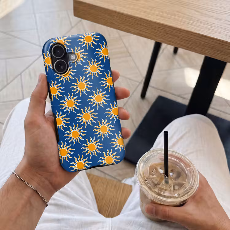 Zon - Patroon - Blauw Toughcase MagSafe Apple iPhone 17 klein 1017 -Sfeer1M