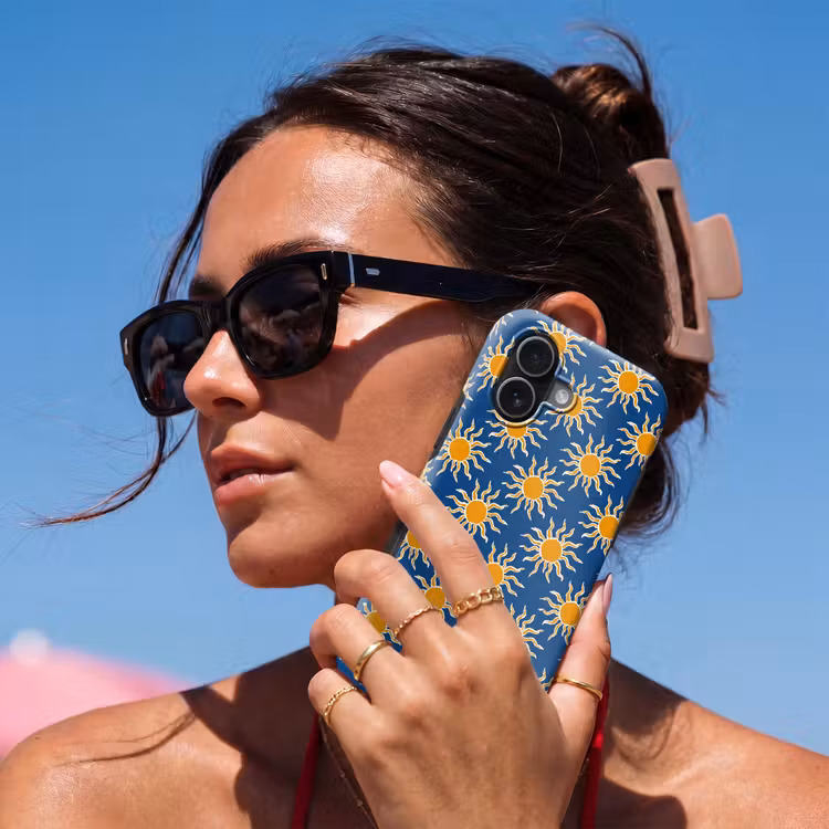 Zon - Patroon - Blauw Toughcase MagSafe Apple iPhone 17 klein 1017 -Sfeer2V