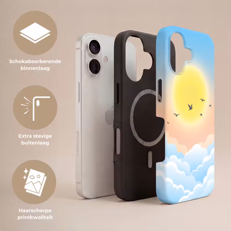 Zon - Vogels - Lucht - Natuur - Geel Toughcase MagSafe Apple iPhone 17 klein -USP_Lagen_NL