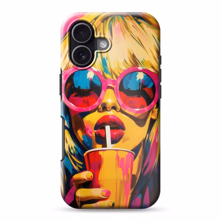 Zonnebril - Roze - Vrouw - Rietje Toughcase MagSafe Apple iPhone 17 klein -3d