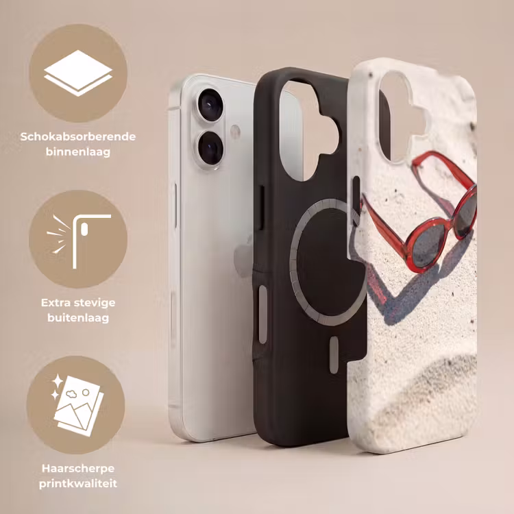 Zonnebril - Strand - Vakantie - Rood Toughcase MagSafe Apple iPhone 17 klein -USP_Lagen_NL