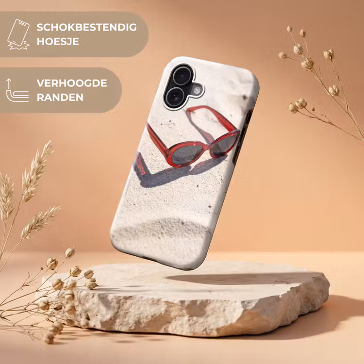 Zonnebril - Strand - Vakantie - Rood Toughcase MagSafe Apple iPhone 17 klein -USP_RandenV_NL