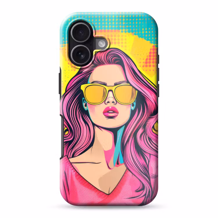 Zonnebril - Vrouw - Zonnig - Geel Toughcase MagSafe Apple iPhone 17 klein -3d