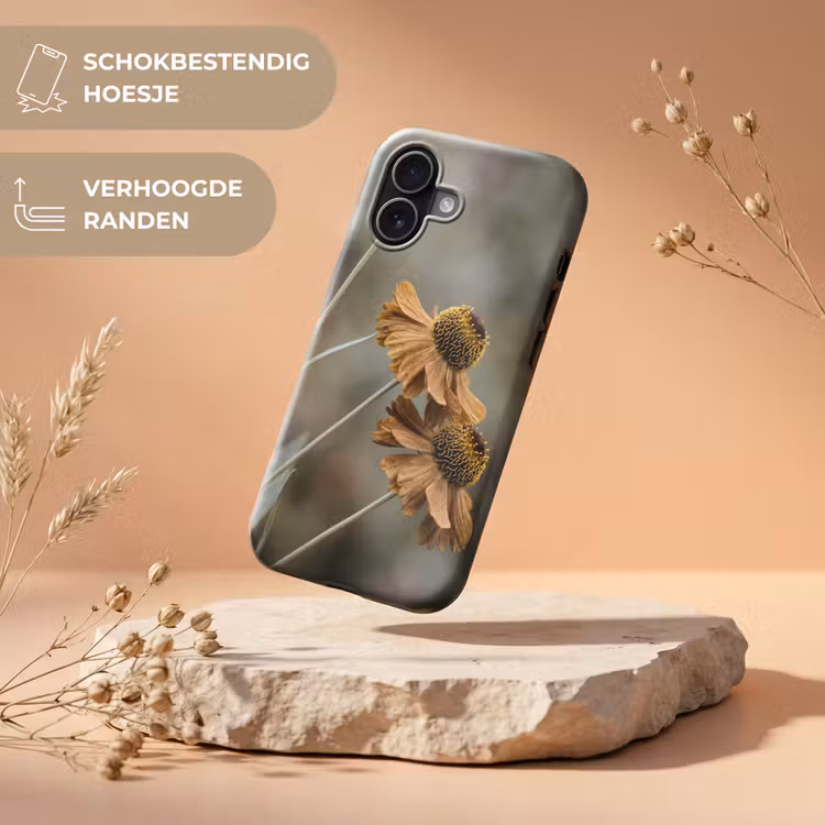 Zonnehoed - Droogbloemen - Geel - Warm Toughcase MagSafe Apple iPhone 17 klein -USP_RandenV_NL