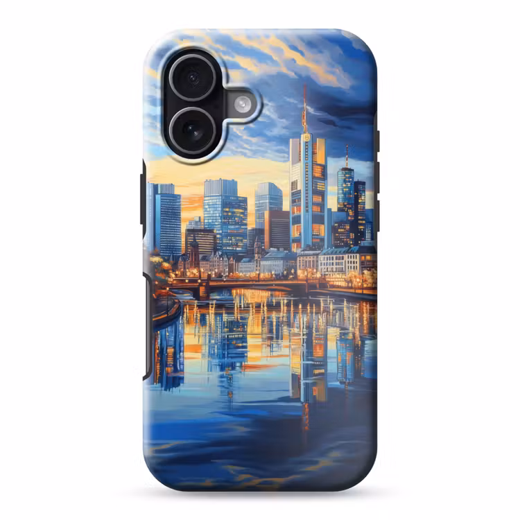 Zonsondergang Frankfurt - Stad - Skyline - Water Toughcase MagSafe Apple iPhone 17 klein -3d
