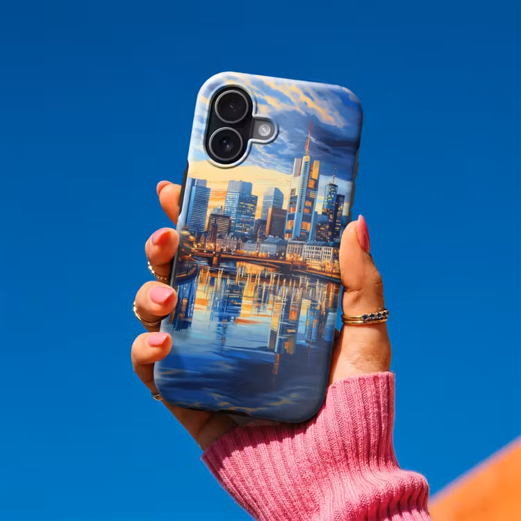 Zonsondergang Frankfurt - Stad - Skyline - Water Toughcase MagSafe Apple iPhone 17 klein -Sfeer1V