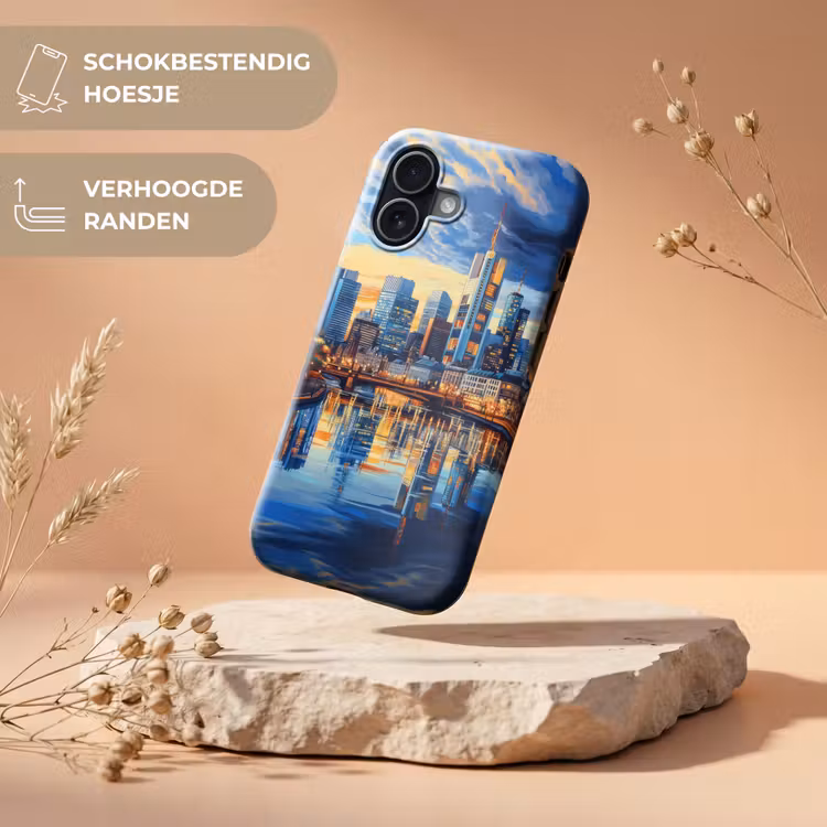 Zonsondergang Frankfurt - Stad - Skyline - Water Toughcase MagSafe Apple iPhone 17 klein -USP_RandenV_NL