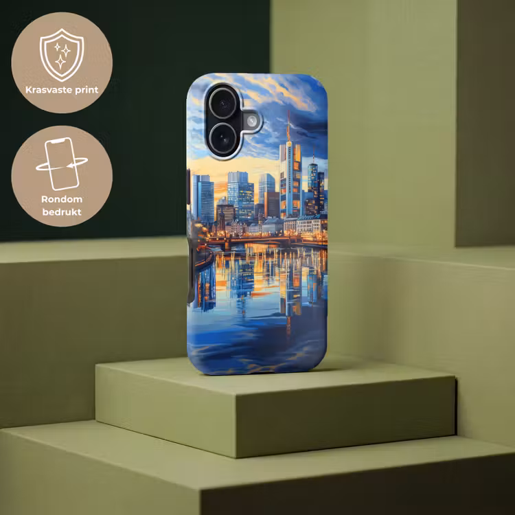 Zonsondergang Frankfurt - Stad - Skyline - Water Toughcase MagSafe Apple iPhone 17 klein -USP_PrintM_NL