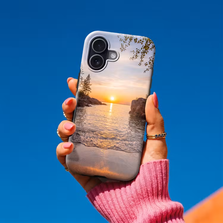 Zonsondergang - Kust - Water - Natuur - Oranje Toughcase MagSafe Apple iPhone 17 klein -Sfeer1V