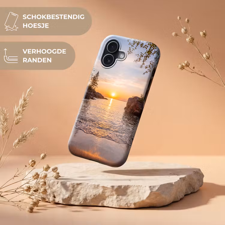 Zonsondergang - Kust - Water - Natuur - Oranje Toughcase MagSafe Apple iPhone 17 klein -USP_RandenV_NL
