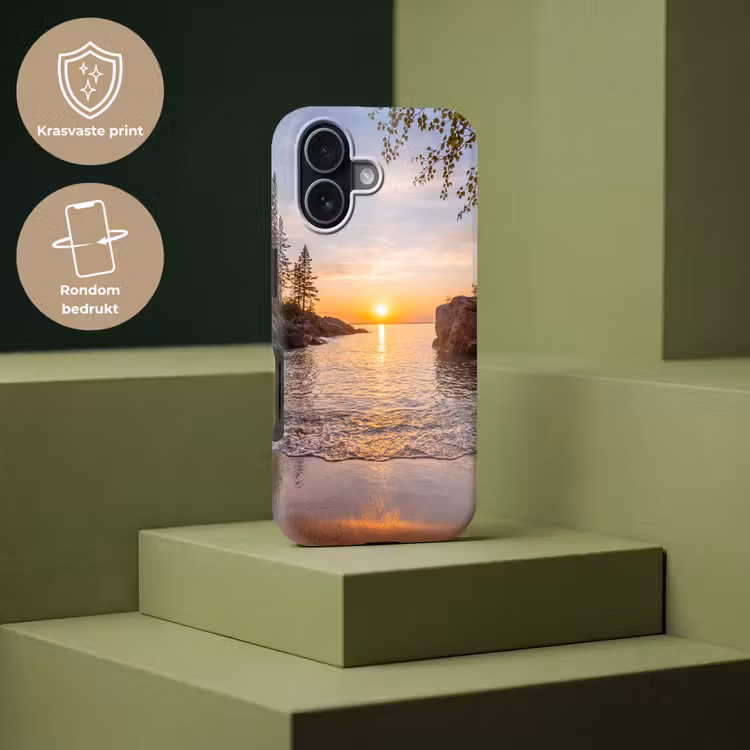 Zonsondergang - Kust - Water - Natuur - Oranje Toughcase MagSafe Apple iPhone 17 klein -USP_PrintM_NL