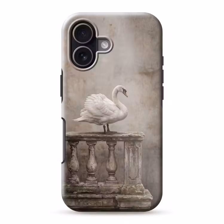 Zwaan - Elegant - Dieren - Wit Toughcase MagSafe Apple iPhone 17 klein -3d