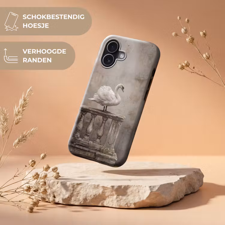 Zwaan - Elegant - Dieren - Wit Toughcase MagSafe Apple iPhone 17 klein -USP_RandenV_NL