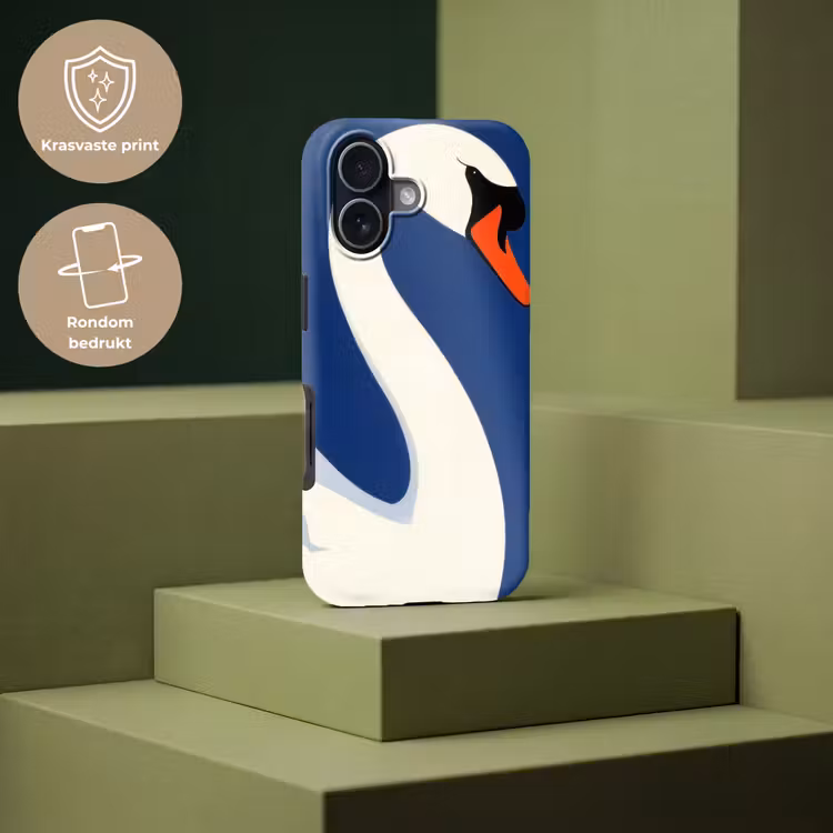 Zwaan - Wit - Snavel - Illustratie Toughcase MagSafe Apple iPhone 17 klein -USP_PrintM_NL