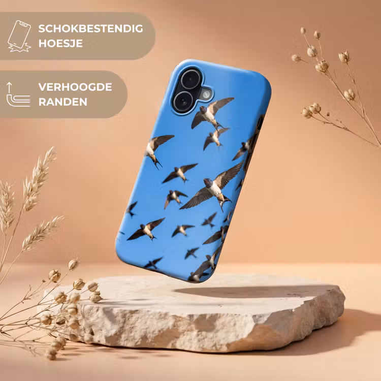 Zwaluwen - Vliegen - Blauw Toughcase MagSafe Apple iPhone 17 klein -USP_RandenV_NL