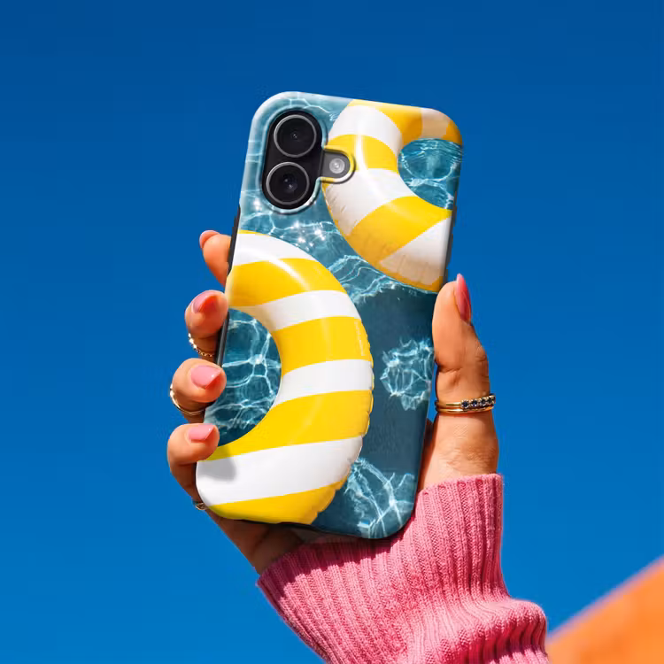 Zwembad - Zwembanden - Zomer - Geel - Blauw Toughcase MagSafe Apple iPhone 17 klein -Sfeer1V