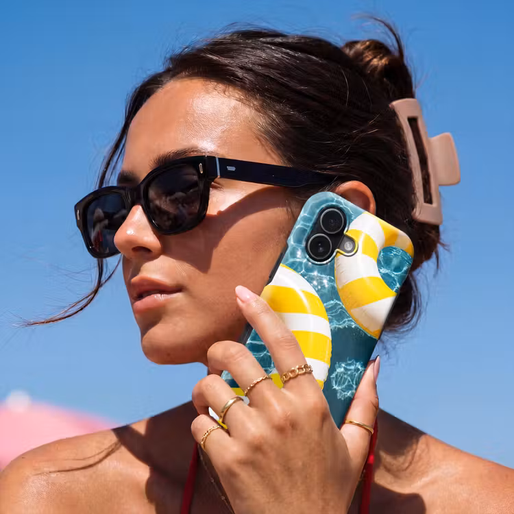 Zwembad - Zwembanden - Zomer - Geel - Blauw Toughcase MagSafe Apple iPhone 17 klein -Sfeer2V