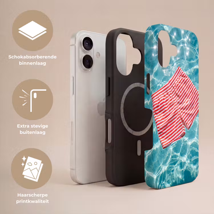Zwemkleding - Gestreept - Water - Zomer - Rood-wit Toughcase MagSafe Apple iPhone 17 klein -USP_Lagen_NL