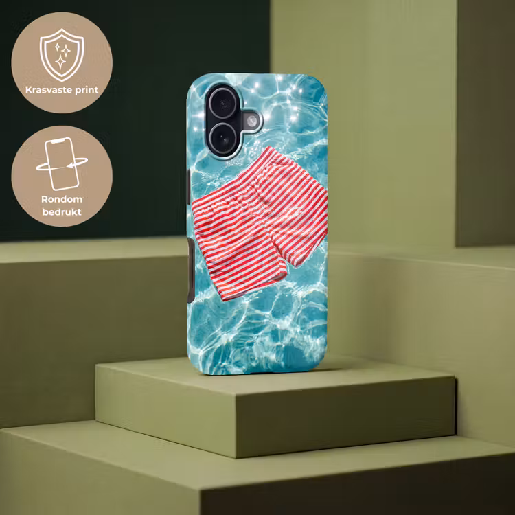 Zwemkleding - Gestreept - Water - Zomer - Rood-wit Toughcase MagSafe Apple iPhone 17 klein -USP_PrintM_NL