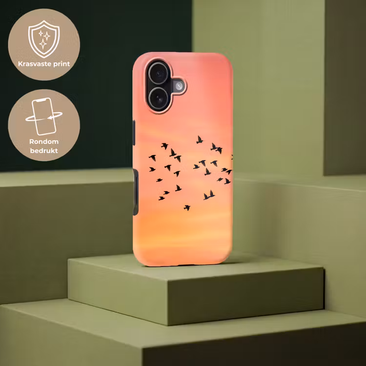 Zwerm - Vogels - Oranje Toughcase MagSafe Apple iPhone 17 klein -USP_PrintM_NL