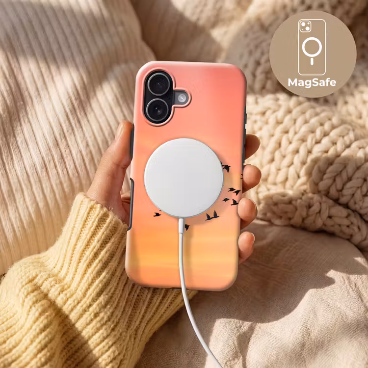 Zwerm - Vogels - Oranje Toughcase MagSafe Apple iPhone 17 klein -USP_MagsafeV