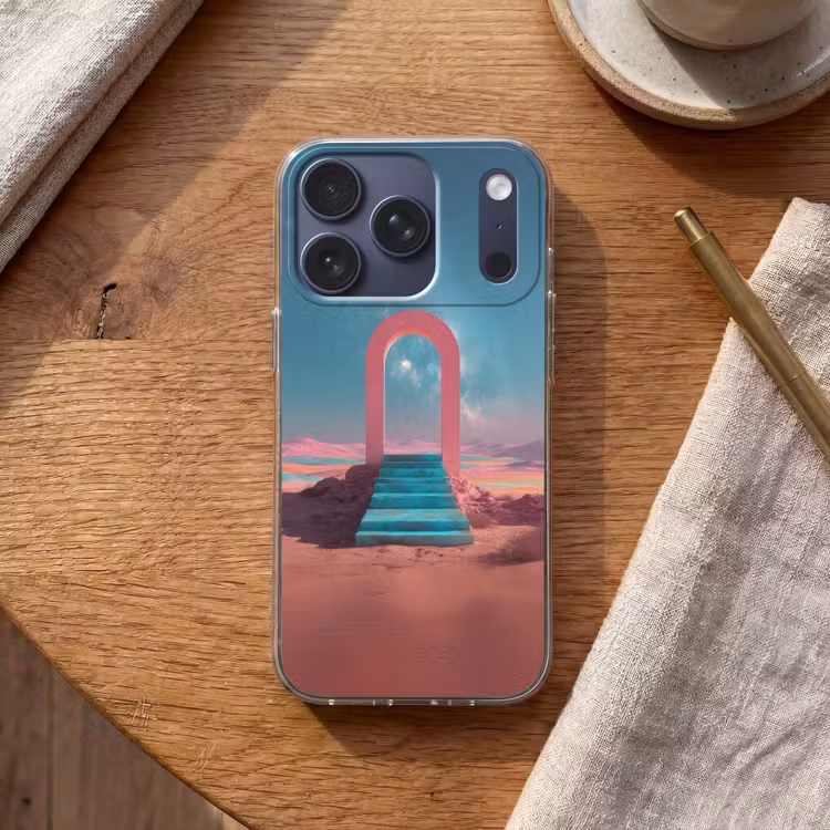 Trap - Boog - Sterrenhemel Telefoonhoesje iPhone 17 Pro klein -sfeer1