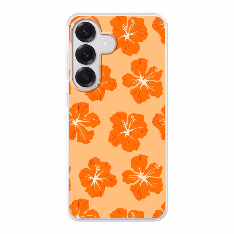 Tropisch - Hibiscus - Oranje Telefoonhoesje Samsung Galaxy S26 klein 975 -3d