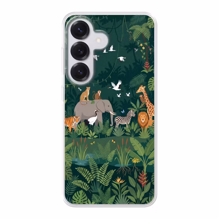 Tropisch - Jungle -  Groen Telefoonhoesje Samsung Galaxy S26 klein -3d