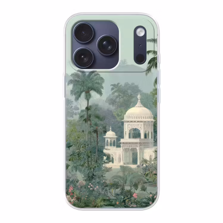 Tropische tuin - Koepelgebouw - Bloemen Telefoonhoesje iPhone 17 Pro klein -3d