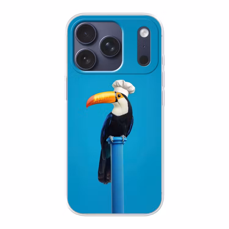 Tucan - Sokkel - Vogel - Koksmuts Telefoonhoesje iPhone 17 Pro klein -3d