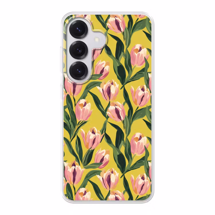 Tulpen - Botanisch - Geel Telefoonhoesje Samsung Galaxy S26 klein 975 -3d