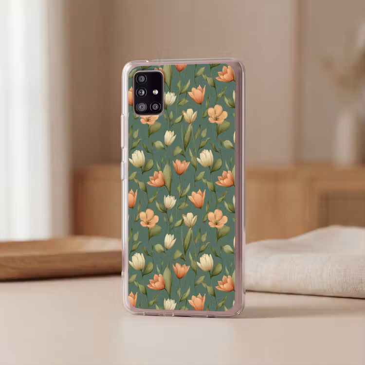 Tulpen - Botanisch - Groen Telefoonhoesje Samsung Galaxy A51 5G klein 373 -sfeer2